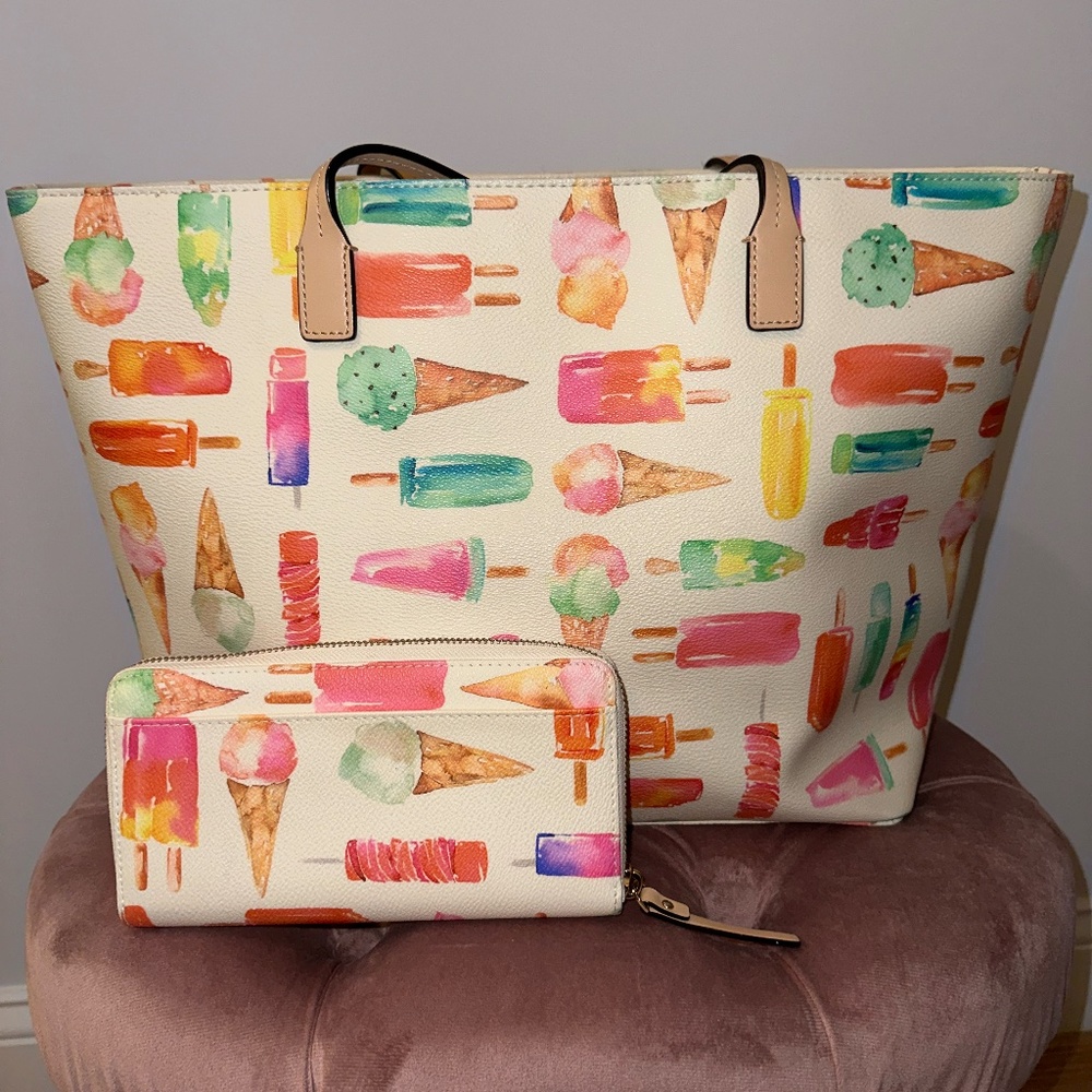 Kate Spade Ice Cream Bag and Wallet